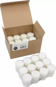 Stonebriar 48 Count White Unscented Smokeless Long Burning Clear Cup Tea Light 8 - Picture 1 of 1