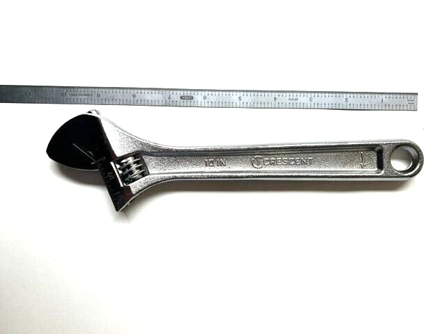 Crescent Brand AC210BK 10" Chrome Finish Adjustable Wrench