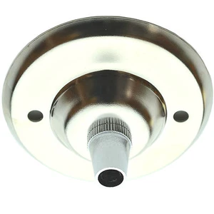 Deckenrosette im Deko-Stil 75 mm Durchmesser mit Kordelgriff in Silber vernickelt - Bild 1 von 6