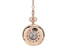 Jean Pierre G255 Rose Gold Plated Double Half Hunter Pocket Watch And Chain