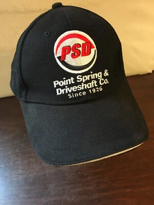 PSD, Point Spring & Driveshaft Co. Ball Cap or Hat Black w White Logo. Hook/loop - Picture 1 of 5