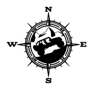 Compass J##P Decal #2 5.5"x5.75" Choose Color - Picture 1 of 2