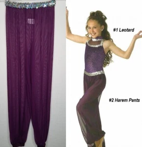 Fabulous Harem Pants ONLY New Dance Costume Plum Genie Child CS, 6x7, CM & AM - Picture 1 of 11