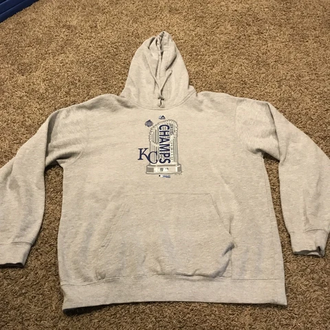 MLB Kansas City Royals 2015 World Series Champs Hoodie Gray B12 Cover