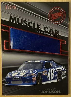 2012 Press Pass Redline JIMMIE JOHNSON Muscle Car Memorabilia 71/75 Sheet Metal - Image 1 of 3