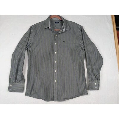 Izod Slim Fit Striped Long Sleeve Button-Down Shirt Mens L 100% Cotton - Image 1 of 4