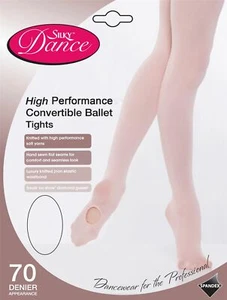 Silky Dance High Performance Convertible Ballet 70 Denier Tights - Pink - Picture 1 of 4