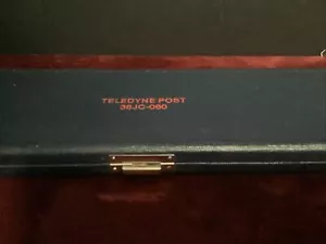 Bussola ferroviaria vintage Teledyne Post 38JC-060 completa in custodia originale - Foto 1 di 18