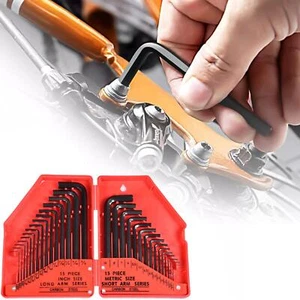 30 Piece Hex Key Allen Allan Key Set Repair Tools Kit Heavy Duty DIY Tool Box - Picture 1 of 12