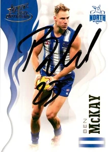Signed 2021 North Melbourne Kangaroos AFL Select Optimum Card - Ben McKay - Afbeelding 1 van 3