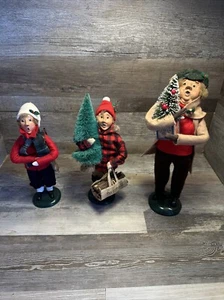 Byers Choice Carolers Lot of 3 Figurines in Great Condition 12” & 6” - Picture 1 of 12