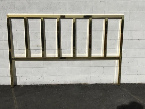 Headboard Brass Gold Furniture Bed Bedroom Glam Hollywood Regency Mid Century Cover