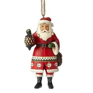 Jim Shore*SANTA HOLDING LANTERN with SACHEL ORNAMENT*New*NIB*Christmas*6002737 - Bild 1 von 1