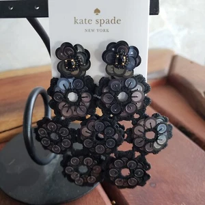 kate spade -Posy Grove -Sequin Statement Earrings - Black Multi - NWT- $68 lr - Picture 1 of 4
