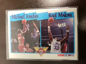 1990-91 Hoops Michael Jordan Karl Malone SCORING LEADERS Card #306 - Bild 1 von 2