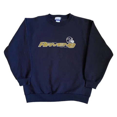 Reebok NFL Baltimore Ravens Crewneck Sweater Sz M Cover