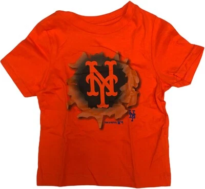 MLB New York Mets Boy's Short Sleeve T-Shirt Orange 2T - Image 1 of 2
