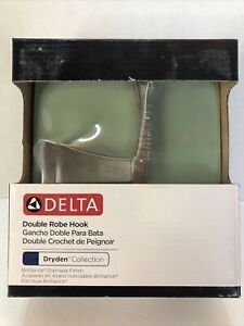 DELTA 75135-SS Dryden Towel Double Robe Hook In Stainless Steel Finish New