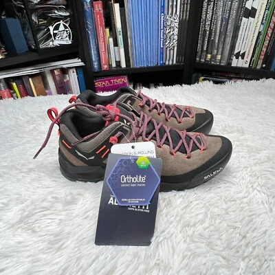 SALEWA WS WILDFIRE КОЖАНЫЕ КРОССОВКИ ТУРИСТИЧЕСКИЕ ТУФЛИ РАЗМЕР 7,5 БАНДЖИ ШНУР ЧЕРНЫЙ - Изображение 1 из 4