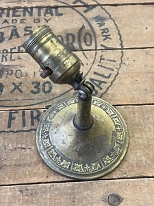 Antique Greist Mfg. Co. Brass Wall Light Lamp Table Adjustable - Picture 1 of 11