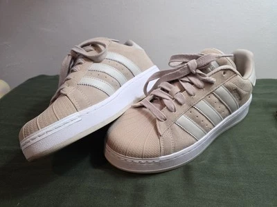 Adidas Superstar XLG Wonder Beige White Womens Athletic Sneaker 91/2 suade - Image 1 of 4