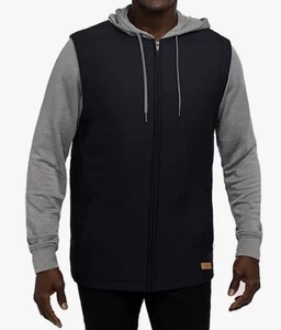 Travis Mathew Jacke Herren schwarz meliert grau Scavenger Kapuze Full Zip Golf XXL - Bild 1 von 8