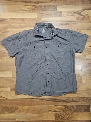 KÜHL Short Sleeve Button Down Shirt XXL Tapered Fit Gray Nylon Blend - Image 1 of 4