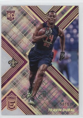 2017 Donruss Elite Rookies Purple /99 Travin Dural #121 Rookie RC - Image 1 of 2