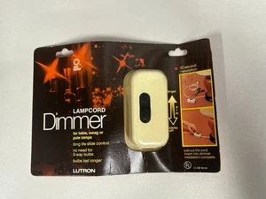 VERSIEGELT Vintage elfenbeinfarbenes Gehäuse Lutron Inline-Dimmer Schiebeschalter Lampe Kabel Stil (A6) - Bild 1 von 6