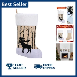 Calza Natalizia 20 Pollici, Tela Camino Cappotto Decorazione,Vacanze - Foto 1 di 8