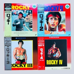 Rocky 1 2 3 4 /w Obi Japanese Laserdiscs English Dub - Imagen 1 de 24