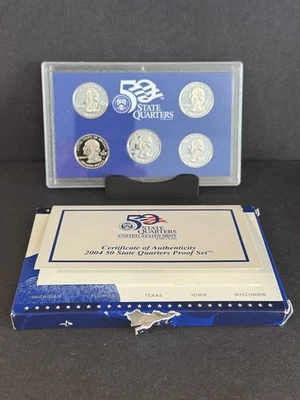 2005 State Quarter Clad Proof Set U.S. Mint Packaging OGP COA - Box Tear. - Image 1 of 2