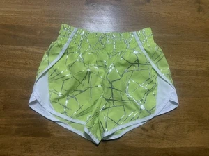 Athletic Works Shorts, Youth Girls Size Large, Green White Silver, Athletic Wear - Picture 1 of 7