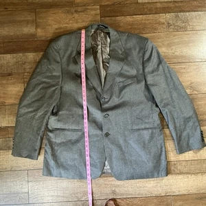 Chaps Ralph Lauren 48R Gray Wool Blazer Jacket Lord & Taylor 3 Button Mens 43717 - Picture 1 of 11