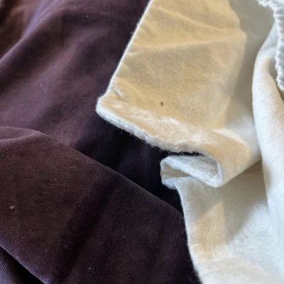 Vintage Velvet/Velveteen Cotton Fabric Remnant 39"x31" Royal Purple - Image 1 of 4