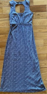 FRESH PRODUCE Maxi Dress Size S Made in USA Boho 100% Cotton Gray - Picture 1 of 8