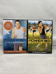 2 DVD Set Tony Horton's Power 90 In-Home Boot Camp 1-2 3-4 & Fat Burning Exp - Picture 1 of 2