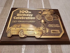 Rare 100th anniversary of Oldsmobile commemorative plaque August 1997 12"X9" - Picture 1 of 7