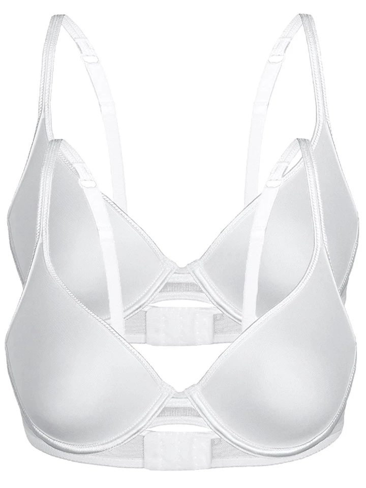 Sassa 2er Sparpack Spacer BH mit Bügel 24678 Gr. 70-95 B-D in Weiß Schwarz Haut - Bild 1 von 1