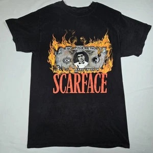 Crooks and Castles Scarface Black Graphic T-Shirt Men’s Small Money Burning - Picture 1 of 8