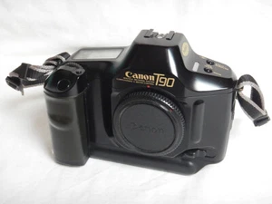 Canon T90 SRL Film Camera + Command Back 90 in Excellent Condition +BELT Cinghia - Foto 1 di 12