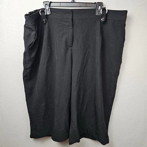 Larry Levine Shorts Woman’s Size 24W Black Dress Shorts - Picture 1 of 7