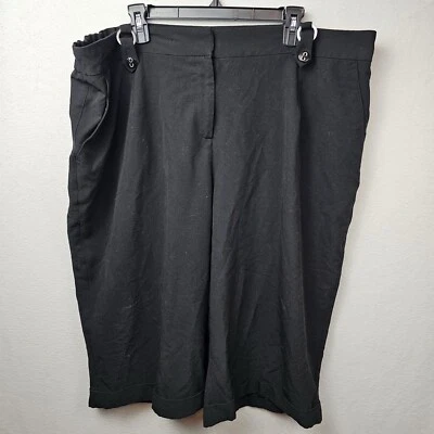 Larry Levine Shorts Woman’s Size 24W Black Dress Shorts - Image 1 of 4