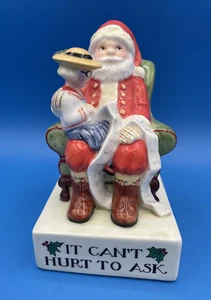 Mary Engelbreit Christmas Santa & Girl Figurine It Can't Hurt To Ask 6" ME Ink - Picture 1 of 8