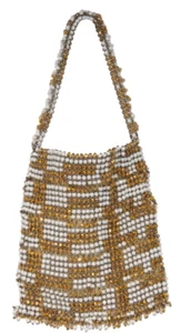 Daniel Swarovski Mujer Vintage Mini Bolso de Hombro Dorado Blanco Cristal Cartera - Imagen 1 de 16