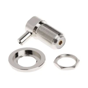 SO239 UHF Female Right Angle RF Connector For RG58 RG142 LMR195 Coaxial Cable - Zdjęcie 1 z 8