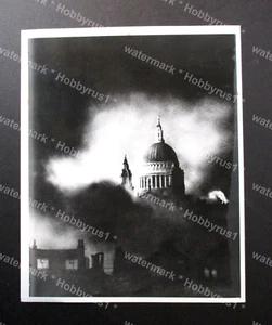 Segunda Guerra Mundial 1940 Catedral de San Pablo Londres Holocausto 1965 Foto de prensa original - Imagen 1 de 3