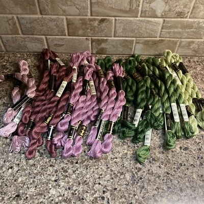 DMC Size 3 COTTON PERLE Pearl Cotton EMBROIDERY THREAD 39 Skein Lot - Image 1 of 4