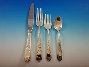 Old Maryland Engraved by Kirk Sterling Silver Flatware Set for 8 Service 32 pcs - Picture 1 of 4