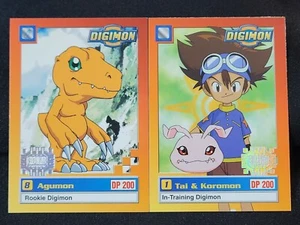 Vintage Digimon Series 1 Tai & Koromon 4 of 34 & Rookie Digimon Agumon 11 of 34 - Picture 1 of 12